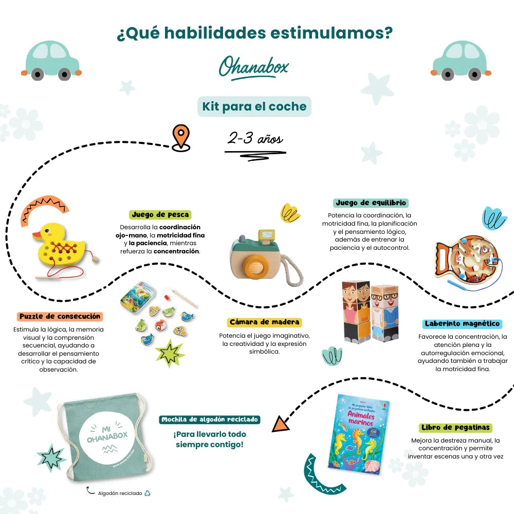 Kit de juegos para el coche (2-3 años)