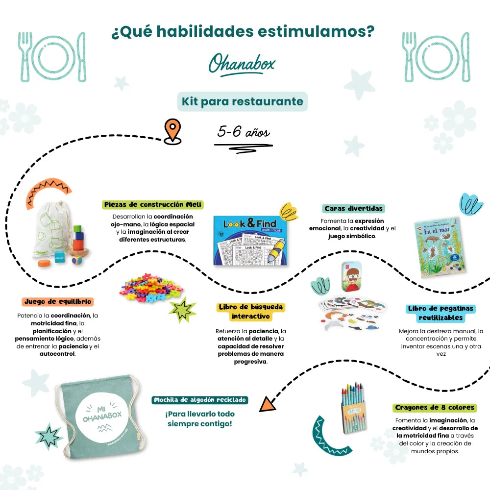 Kit de juegos para restaurante (5-6 años)