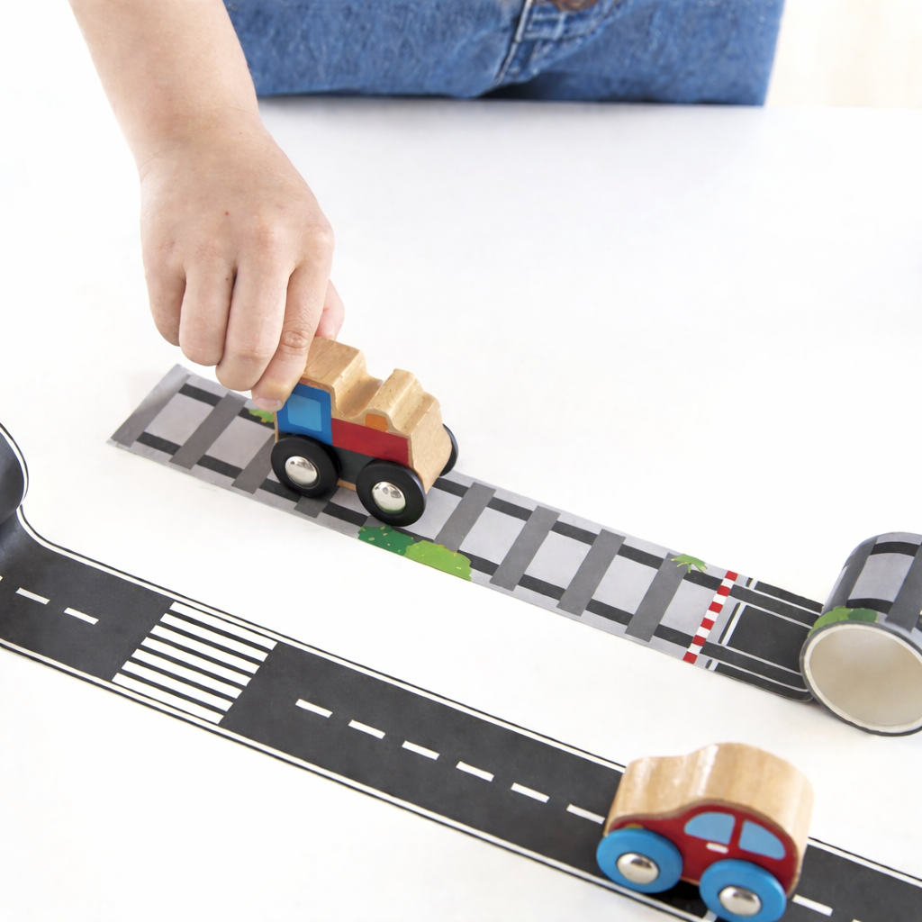 Coche con carretera adhesiva (+2 años)