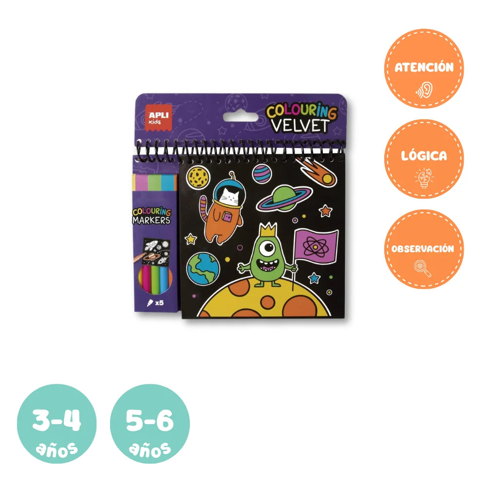 Colouring velvet: kit para pintar