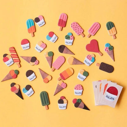 Juego sin pantallas para niños para llevar donde quieras que consiste en encontrar el helado correcto antes que los demas jugadores