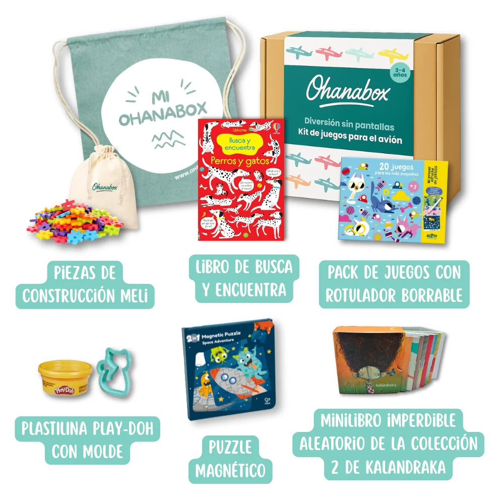 Kit de juegos para el avión (3-4 años)