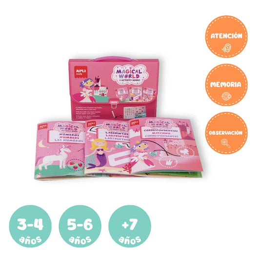 Kit de libros de actividades reutilizables Mundo Mágico