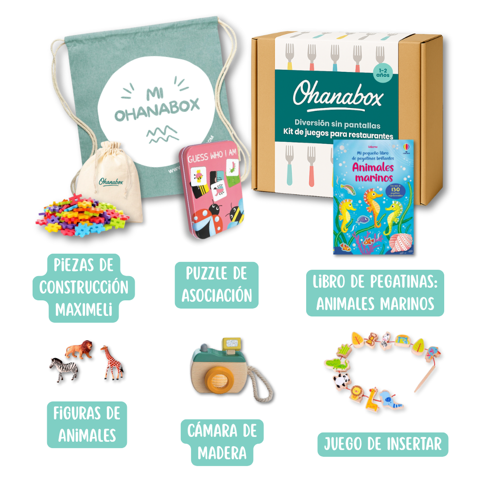 Kit de juegos para restaurantes y esperas (1-2 años)