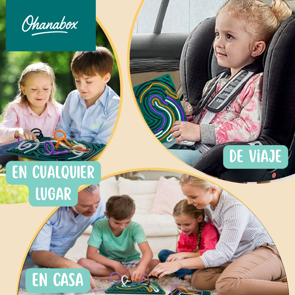 Tablero sensorial de doble cara (3-7 años)